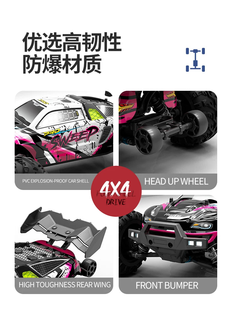 116 4WD RC Monster Truck - High Speed Drift Remote Control Car for Kids - ZOOMNSTORE