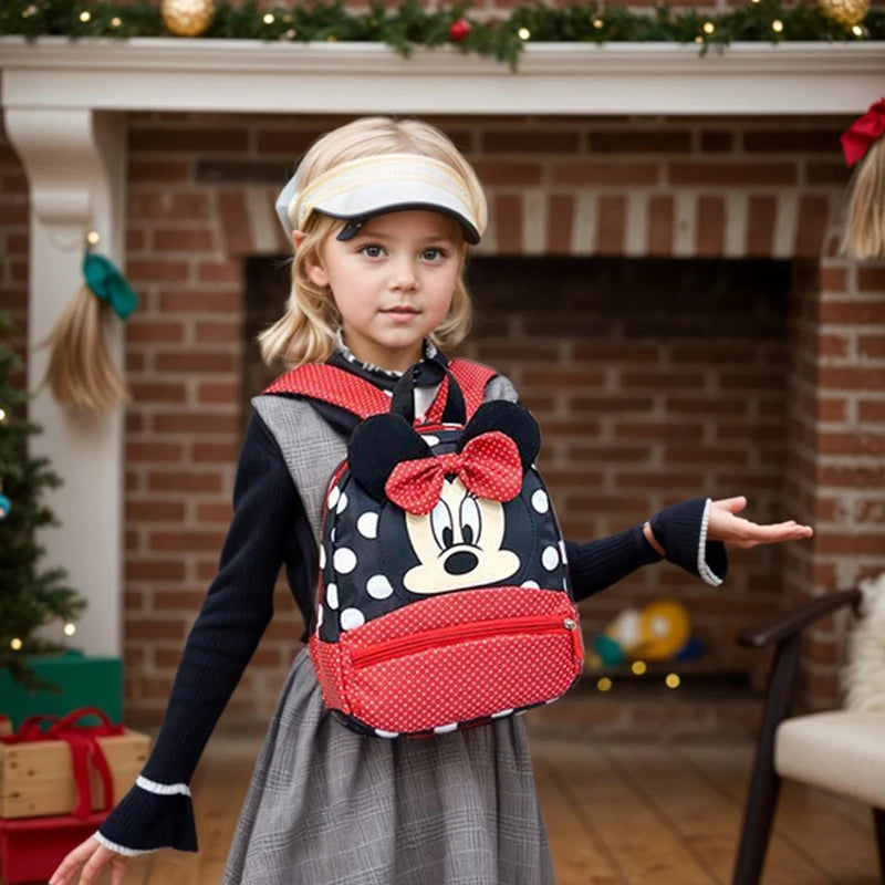 Minnie Mouse Backpack - Kawaii Pink Schoolbag for Kids - ZOOMNSTORE