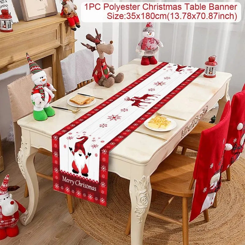 Christmas Table Runner - Holiday Decor for Home 2024 New Year Gift 2025