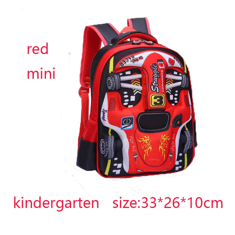 Waterproof 3D Car Backpack - Lightweight Preschool School Bag for Kids - ZOOMNSTORE