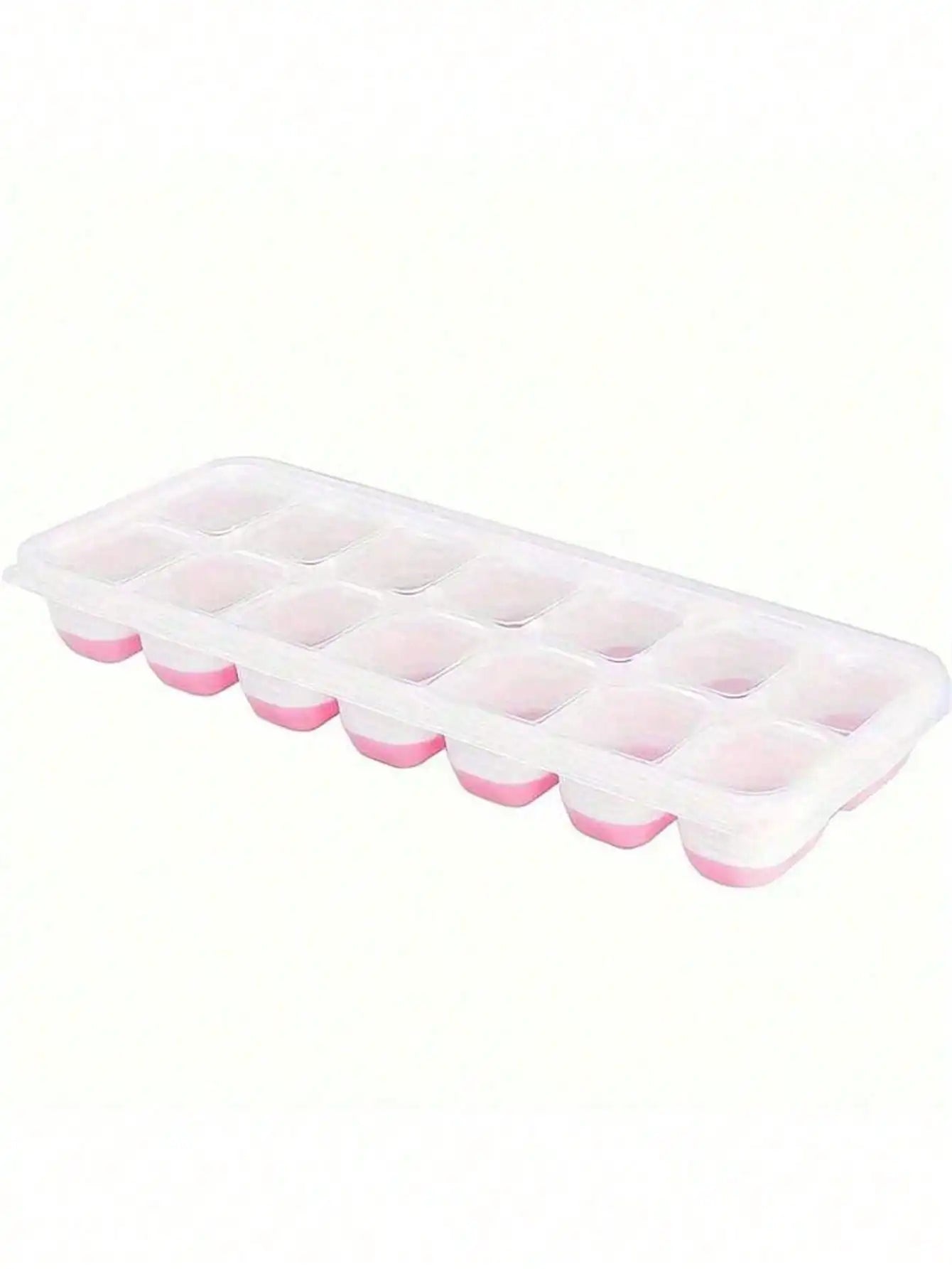 Silicone Ice Cube Trays with Lids – 14-Cavity Stackable (Assorted Colors)