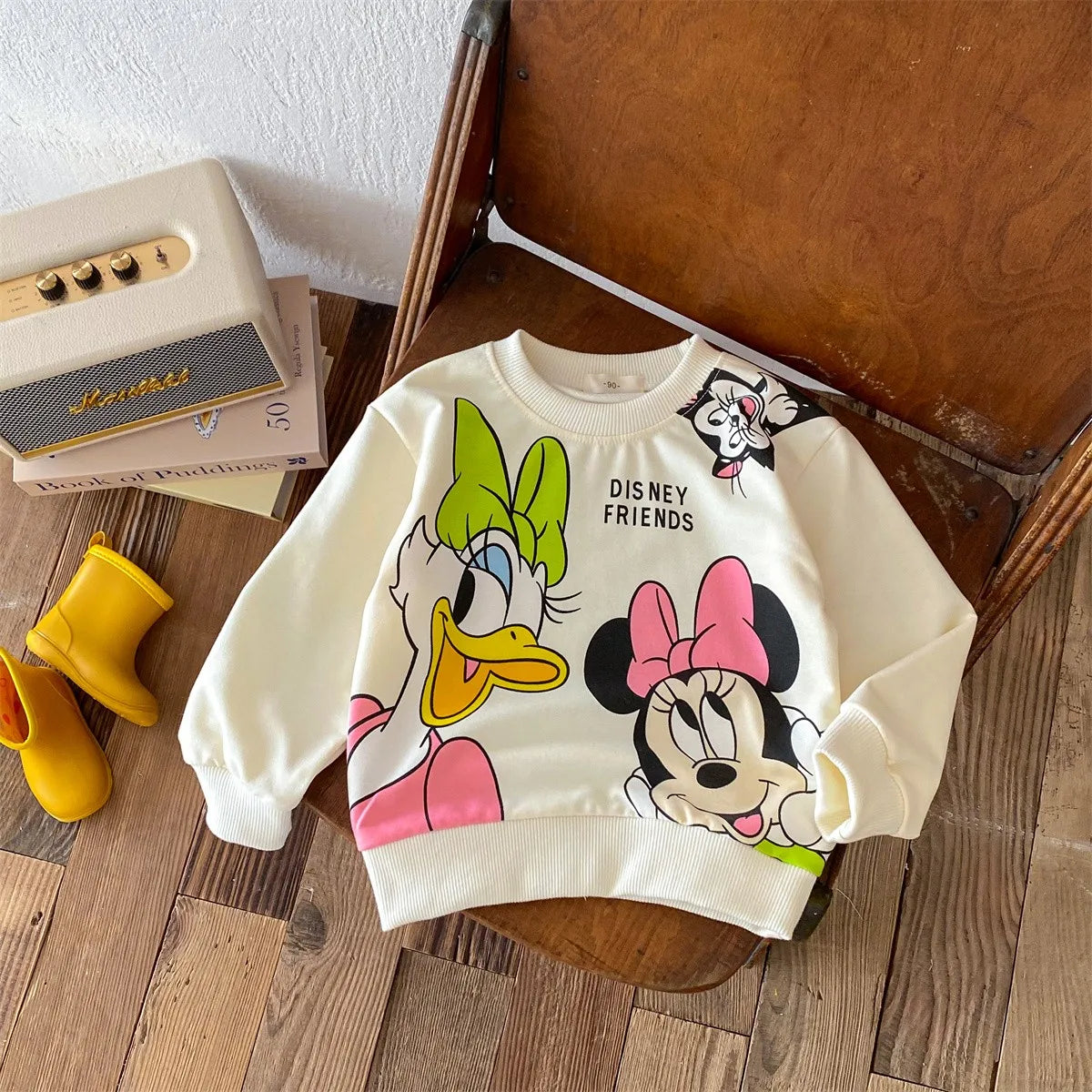 Disney Cartoon Hoodie - Long Sleeve Sweatshirt for Kids