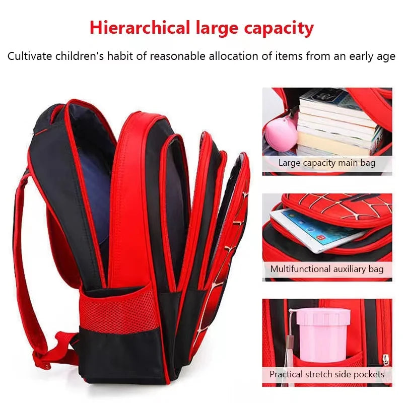 3D Kids Backpack - Durable Spider King Design - ZOOMNSTORE