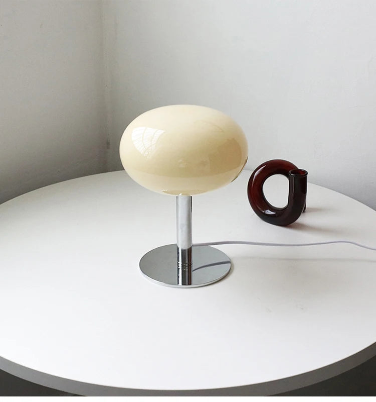 Macaron Glass Table Lamp - Trichromatic Dimming Night Light for Living Room Bedroom Decor - ZOOMNSTORE