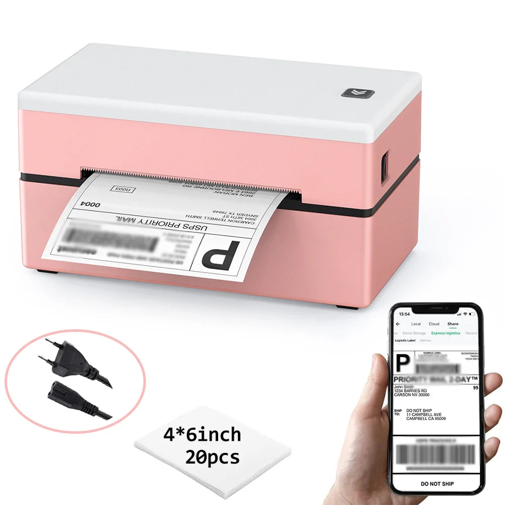 Marklife Thermal Label Printer Marker D200 Bluetooth Shipping Inkless Sticker Printer Compatible with iPhone Android Mac Window