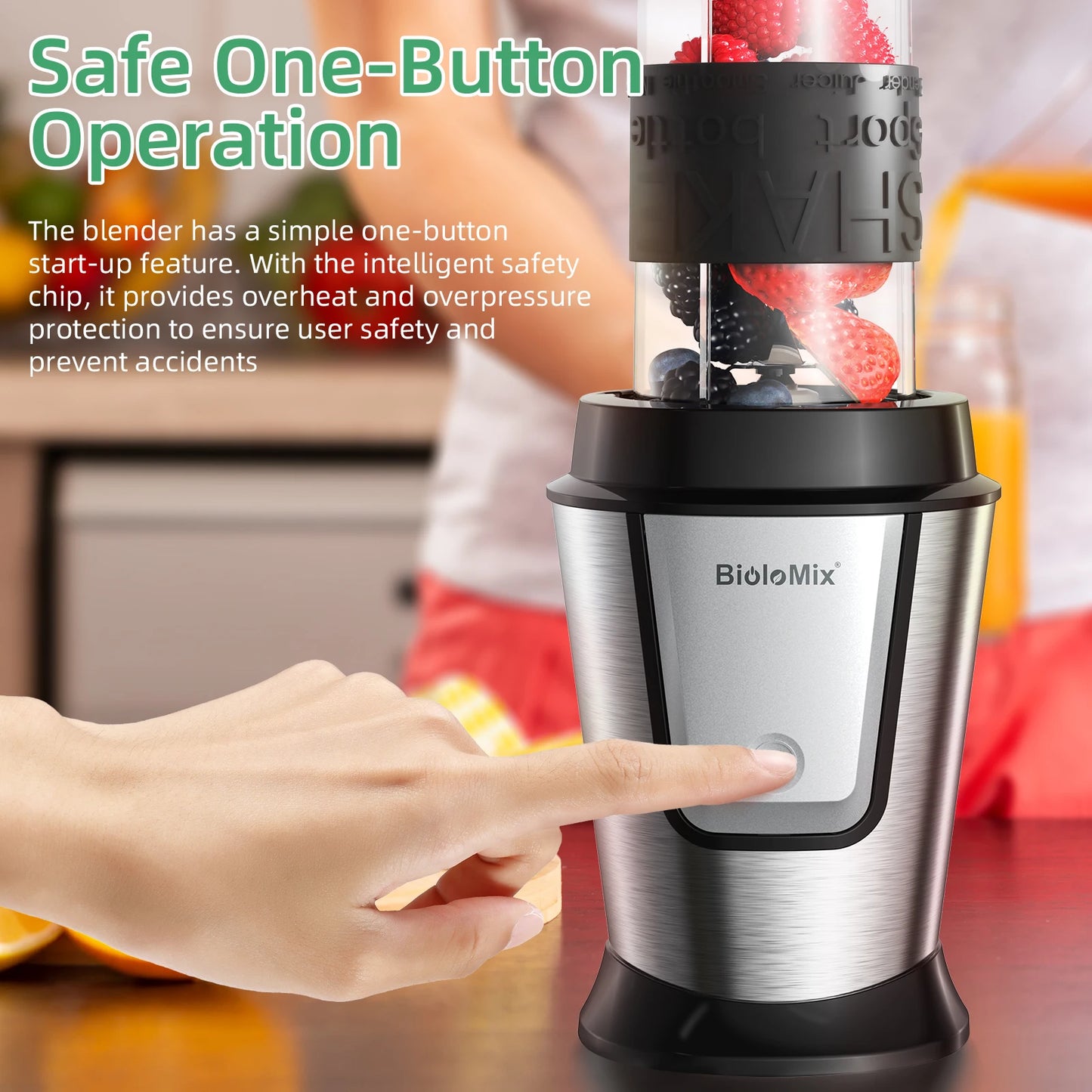 3-in-1 Food Processor - 700W Portable Juicer Blender Chopper