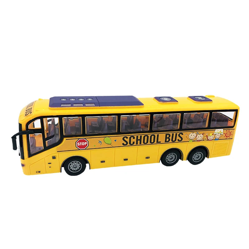 Remote Control Tour Bus - Electric School City Model with Lights for Kids - ZOOMNSTORE