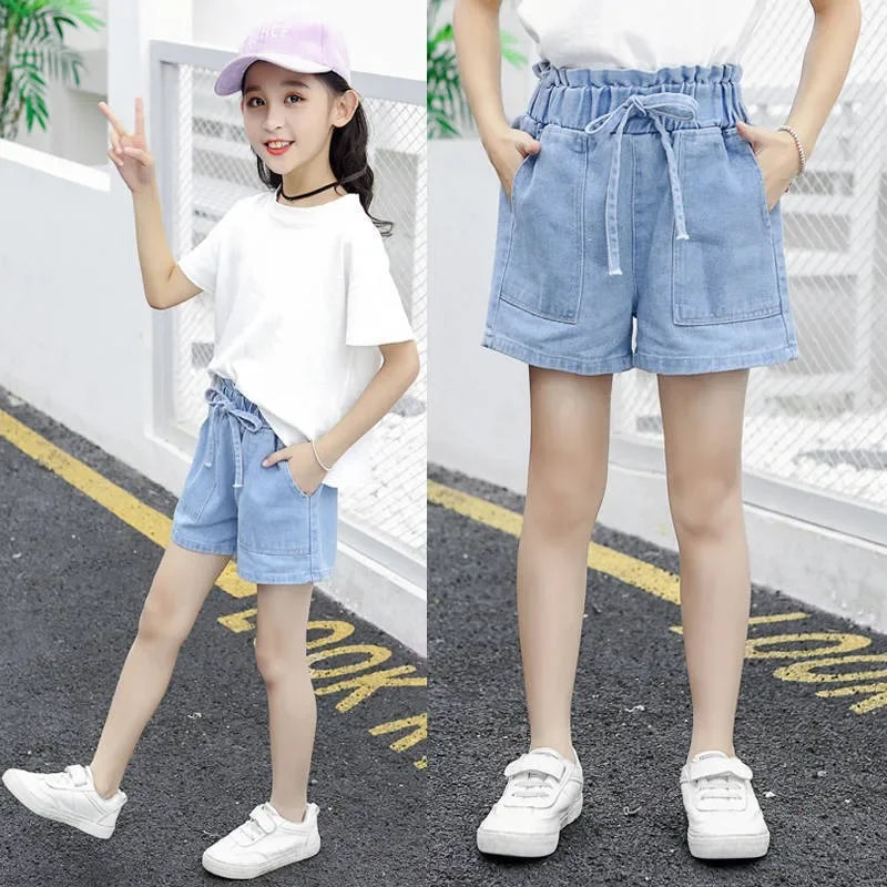 Girls Embroidered Denim Shorts - Summer Fashion 3-10Y
