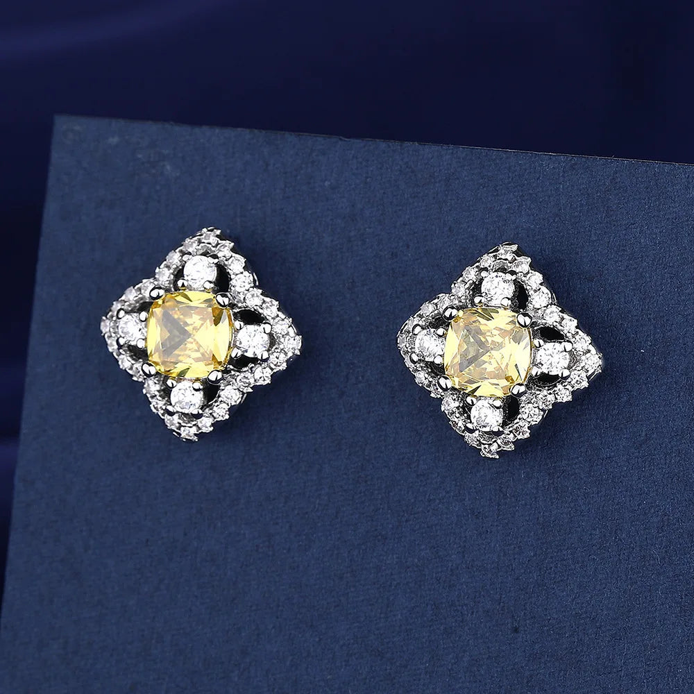 925 Sterling Silver CZ Stud Earrings - Cute Fashion Jewelry for Women and Teens