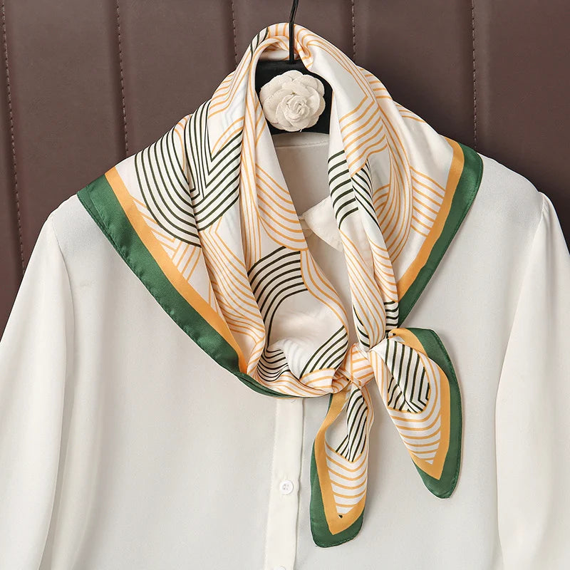 Luxury Satin Silk Scarf - Womens Fashion Shawl Hijab Neckerchief Bandana 2023