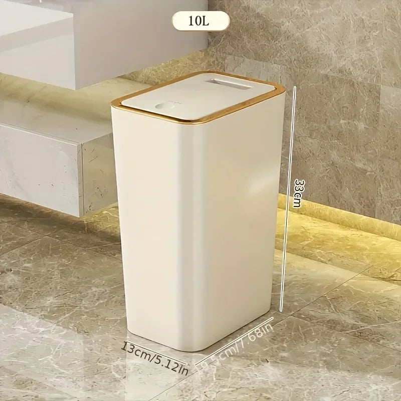 Odor Proof Trash Can - Modern Leakproof Kitchen Bathroom Bin