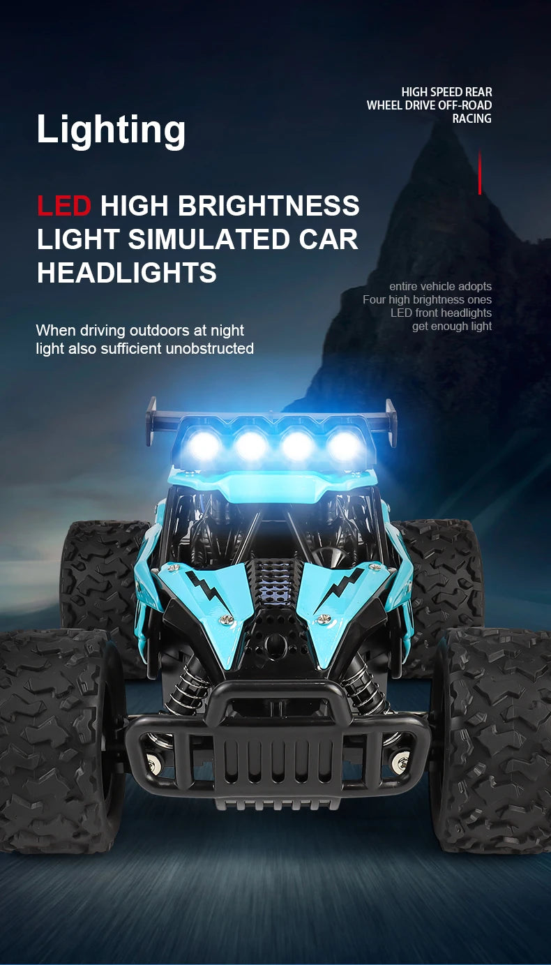 116 Alloy Remote Control Car - High-Speed Off-Road Big Foot Vehicle - ZOOMNSTORE