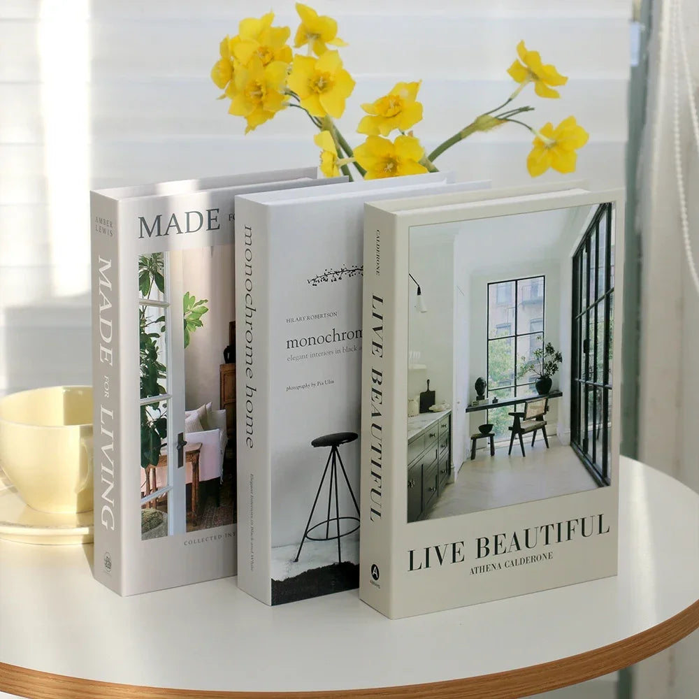 3Pcs Decorative Fake Books - Living Room Coffee Table Ornaments