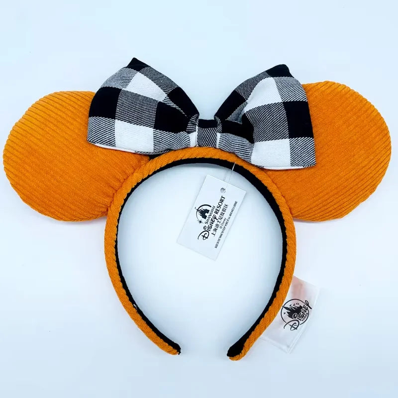 Minnie Mouse Ear Headband - Disney Plush Sequin Accessory for Adults Kids