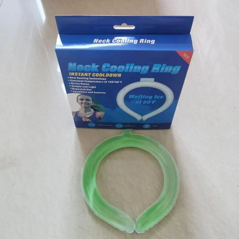 Outdoor Summer Neck Cooling Tube Wraps Ice Ring Neck Cooler Reusable Cooling Tool For Camping Hiking Cycling Running Fishing