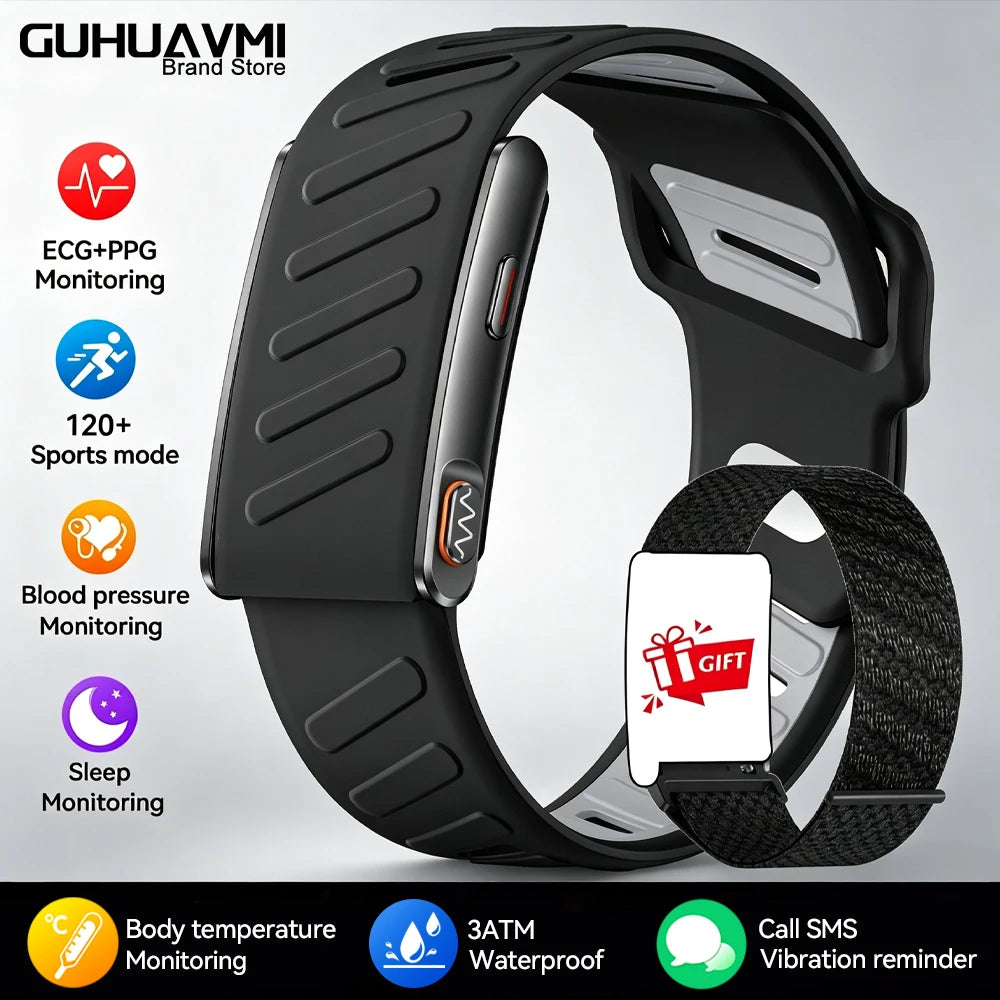 New Fitness Tracker ECG Heart Rate Smart Bracelet Blood Pressure Blood oxygen Sleep 24/7 Monitoring SMS Call Reminder Smart Band