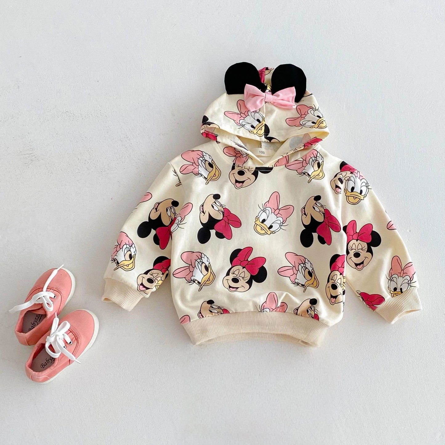 Disney Mickey Minnie Autumn Hoodies - Long Sleeve Cartoon Sweatshirts for Kids 0-6 Years