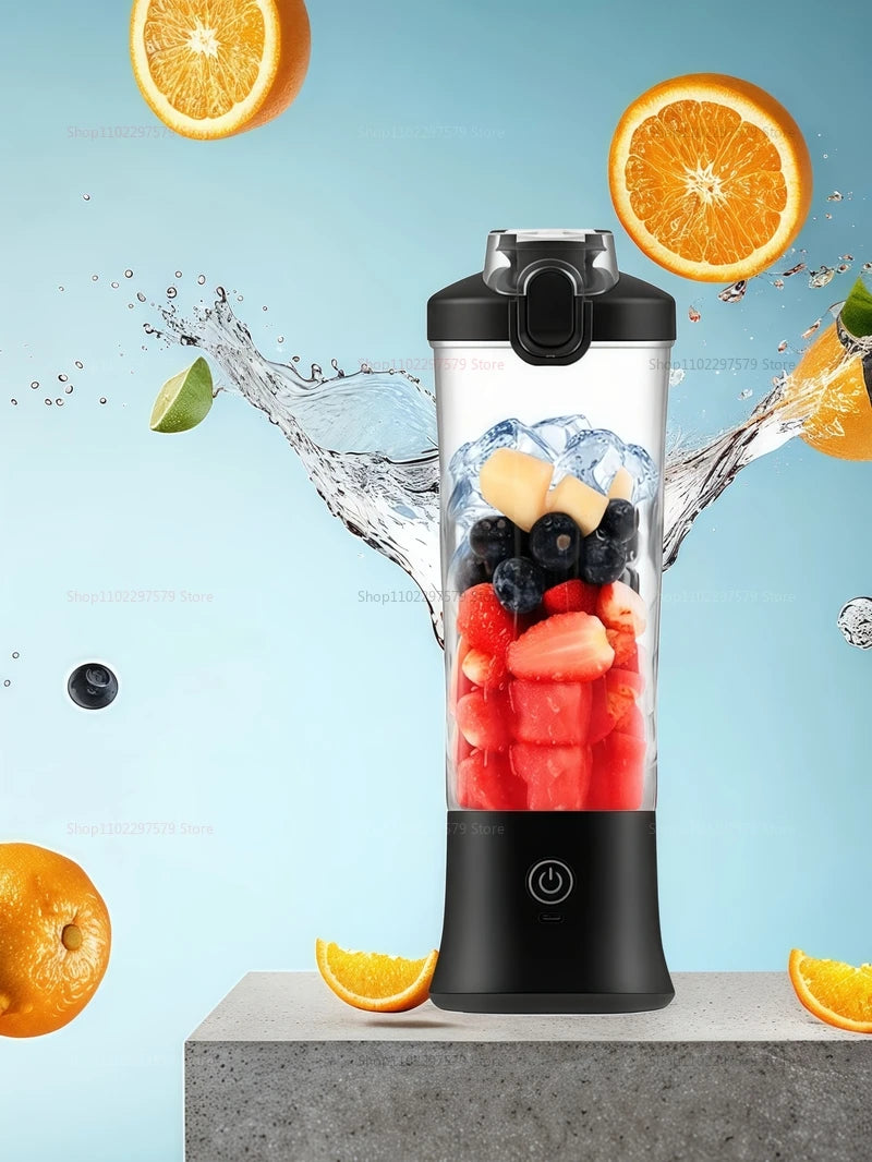Portable Electric Juicer - USB Rechargeable Mini Blender with Strong Motor