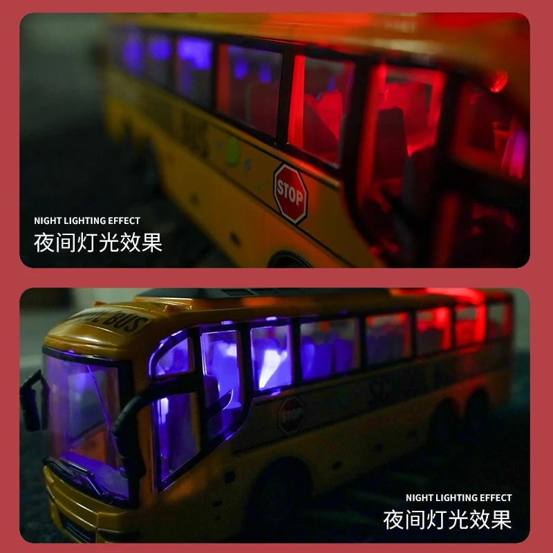 Remote Control Tour Bus - Electric School City Model with Lights for Kids - ZOOMNSTORE