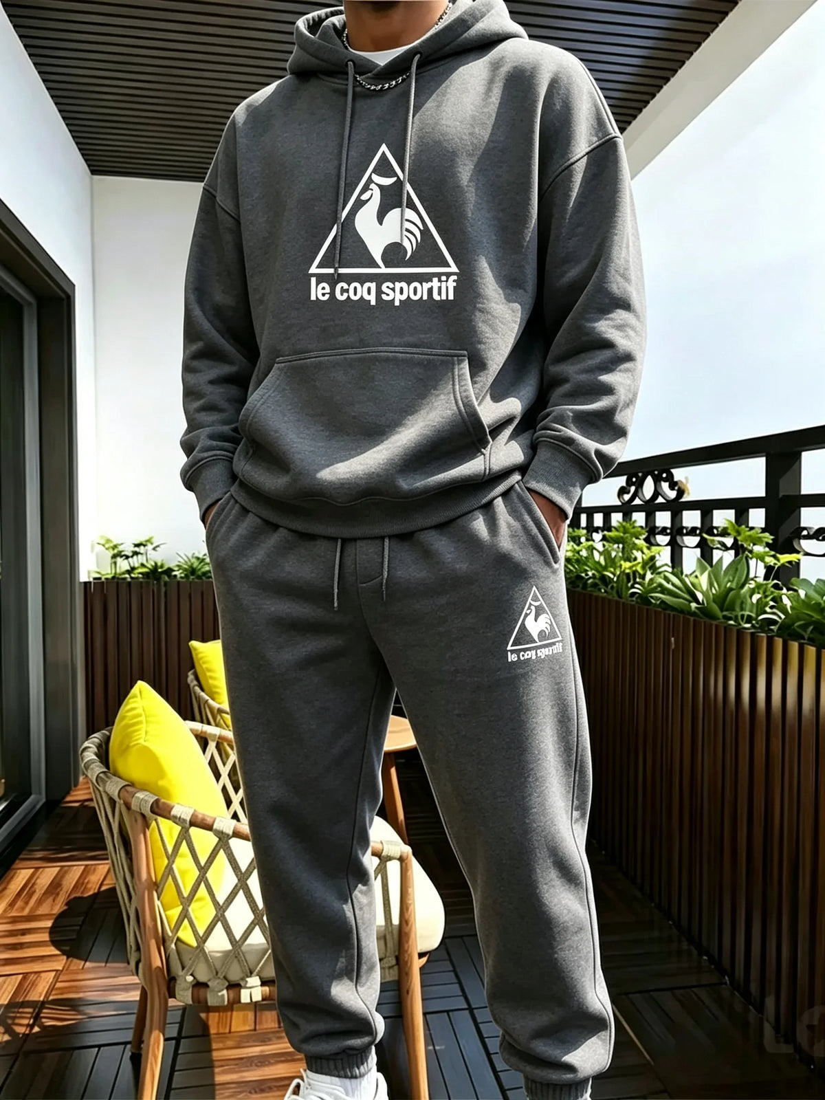 2026 Men's Suit Sporty Set - New Fall_Winter Two-Piece Couple Sweatshirt and Drawstring Casual Pants