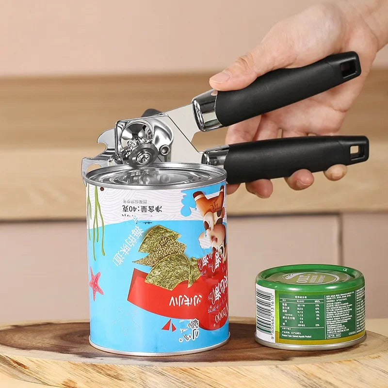 Stainless Steel Manual Can Opener - Multifunctional Kitchen Gadget Bottle Opener - ZOOMNSTORE