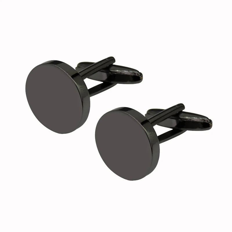 High-Quality Stainless Steel Cufflinks - Laser Engraved Design for Weddings and Business