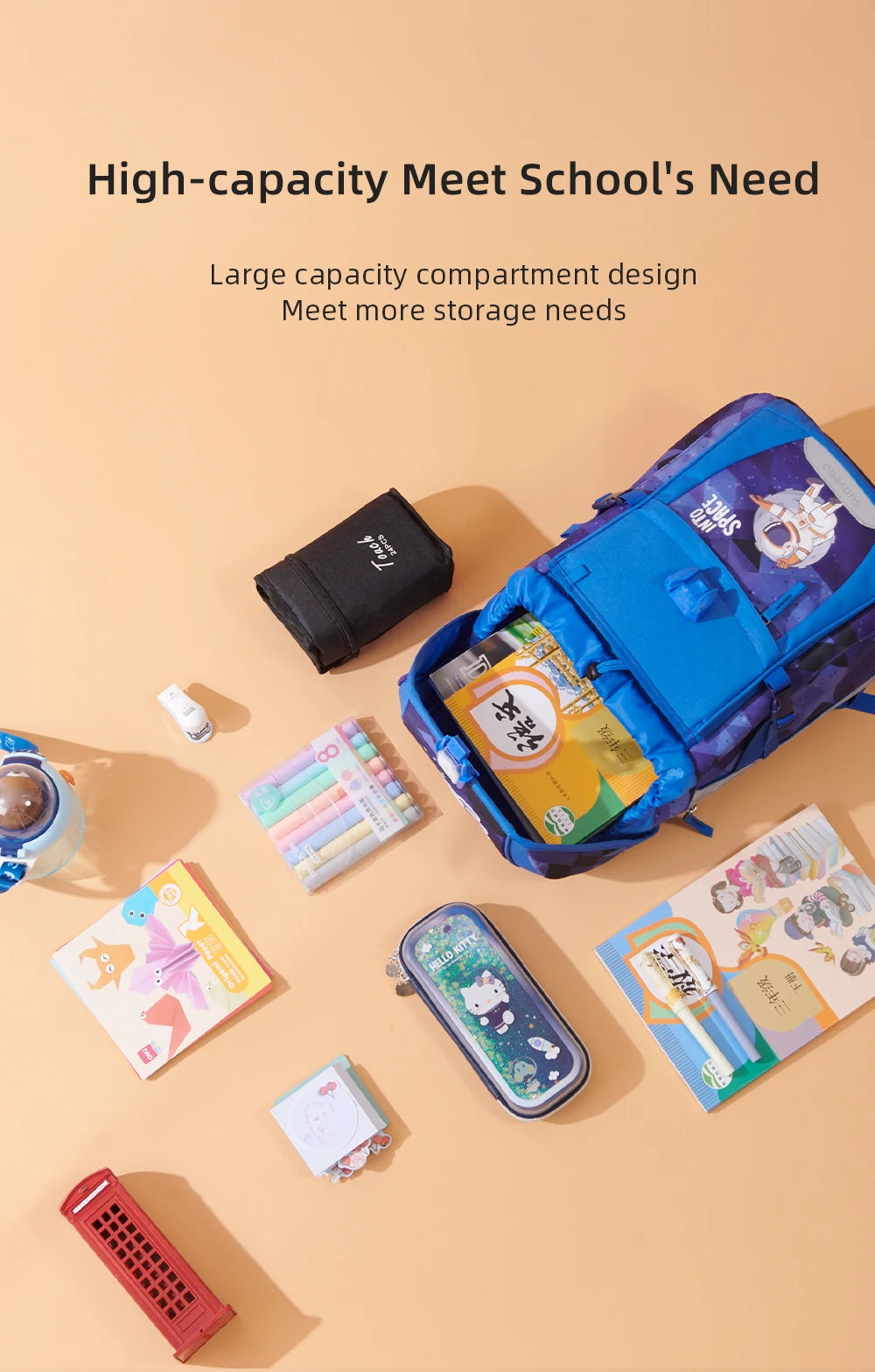 Childrens School Backpack - Sunveno Kids Bag for Boys Girls - ZOOMNSTORE