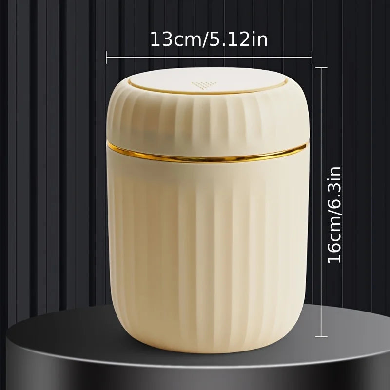 Mini Desktop Trash Can with Lid - Odor-Resistant Plastic Garbage Bin for Office Home