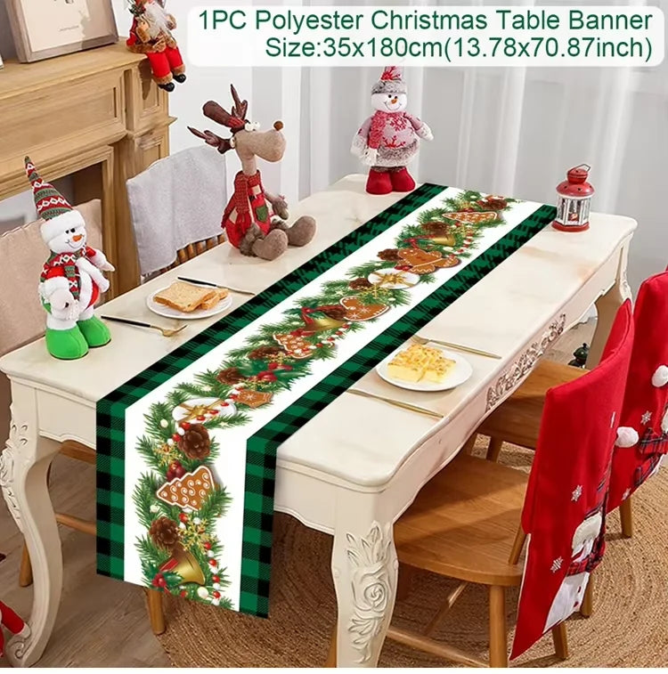 Christmas Table Runner - Holiday Decor for Home 2024 New Year Gift 2025