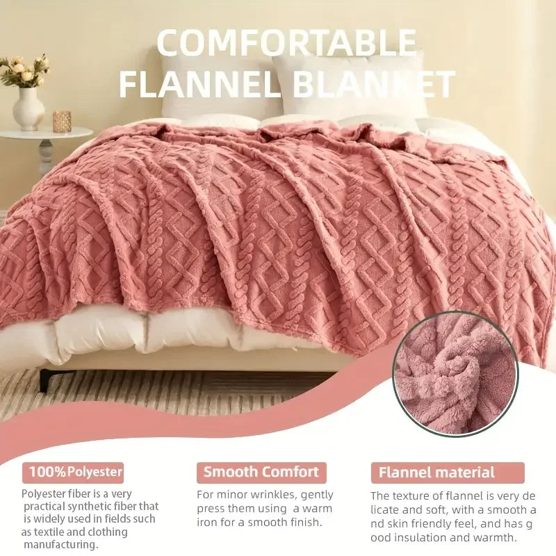 Ultra-Soft 3D Plush Fleece Blanket - Cozy Warmth Flannel Throw - ZOOMNSTORE