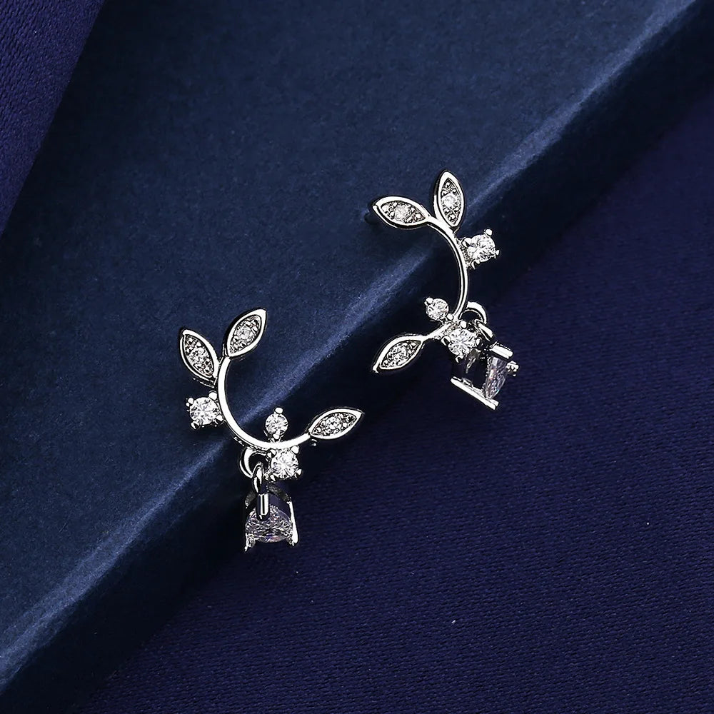 925 Sterling Silver CZ Stud Earrings - Cute Fashion Jewelry for Women and Teens