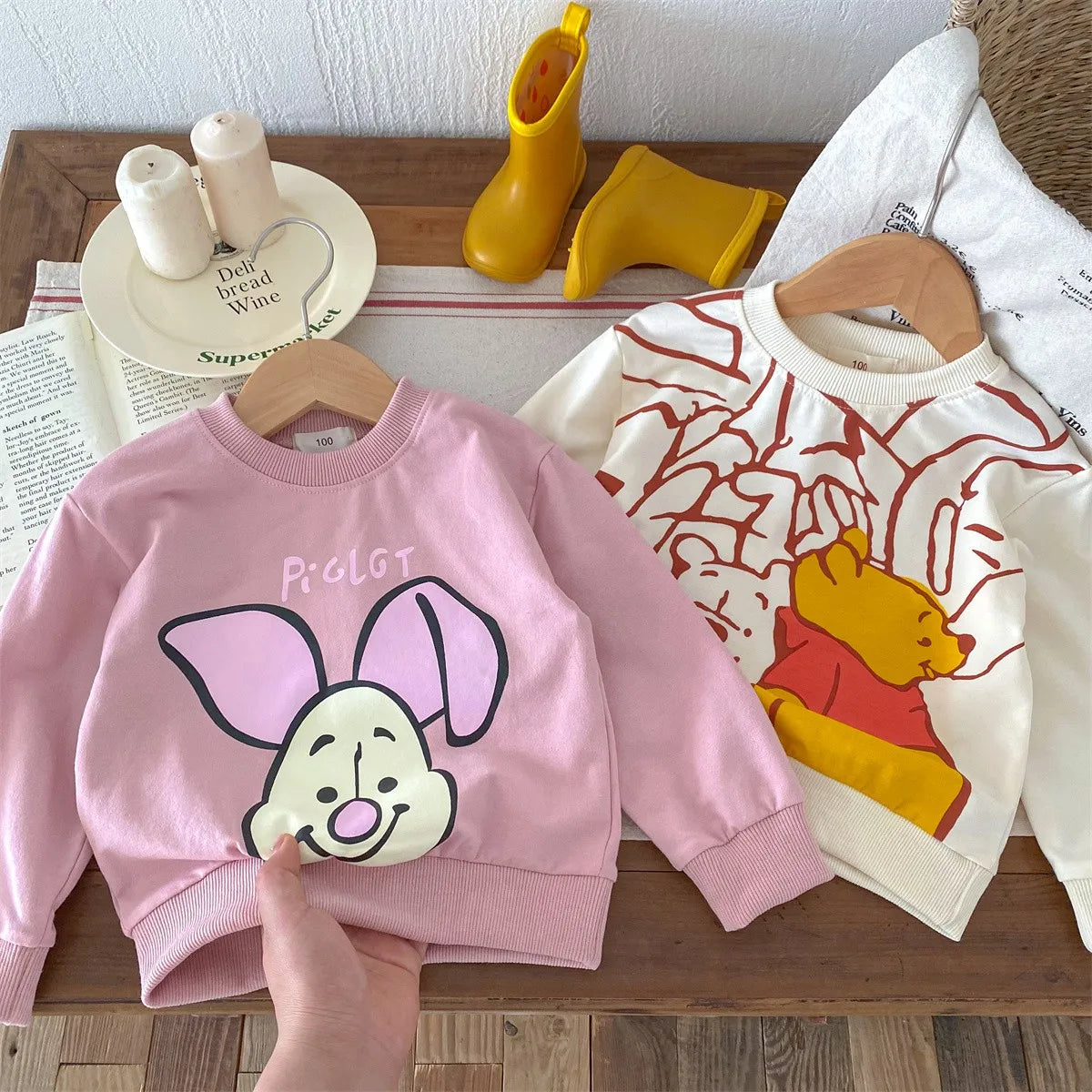 Disney Cartoon Hoodie - Autumn Long Sleeve Sweatshirt for Kids 6M-4Y