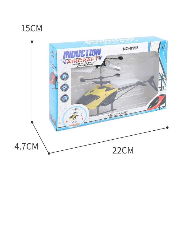 Rechargeable Mini RC Drone - Safe Fall-Resistant Helicopter Toy for Kids No Remote Control Battery - ZOOMNSTORE