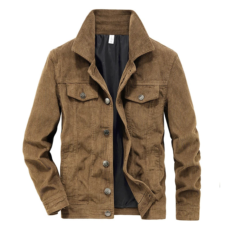 Men's Corduroy Jacket – Retro Mountaineering Coat | Cotton Cargo Outdoor Sports Jacket