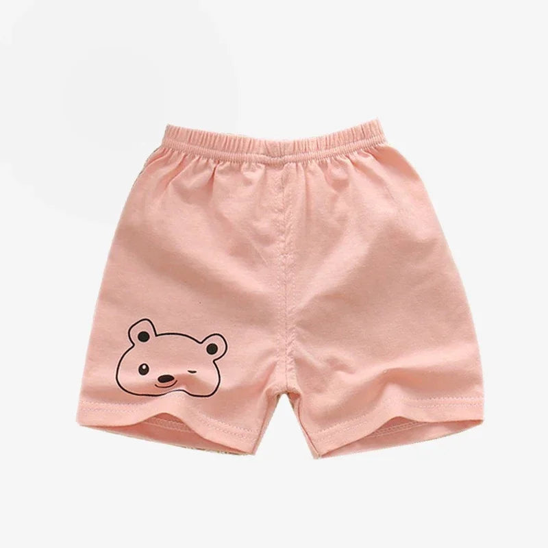 Kids Cotton Summer Shorts - Breathable Casual Beach Pants for Boys Girls