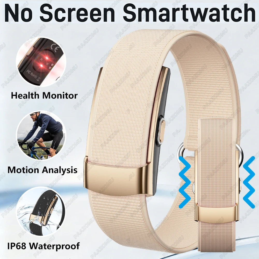 No Screen Smart Bracelet Health Fitness Tracker 24/7 Heart Monitor Sleep Tracker Multi-Sport Tracker Wristband for Android iOS