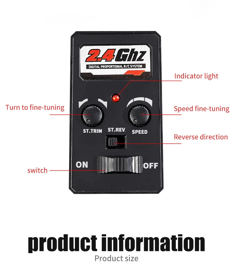 116 4WD RC Monster Truck - High Speed Drift Remote Control Car for Kids