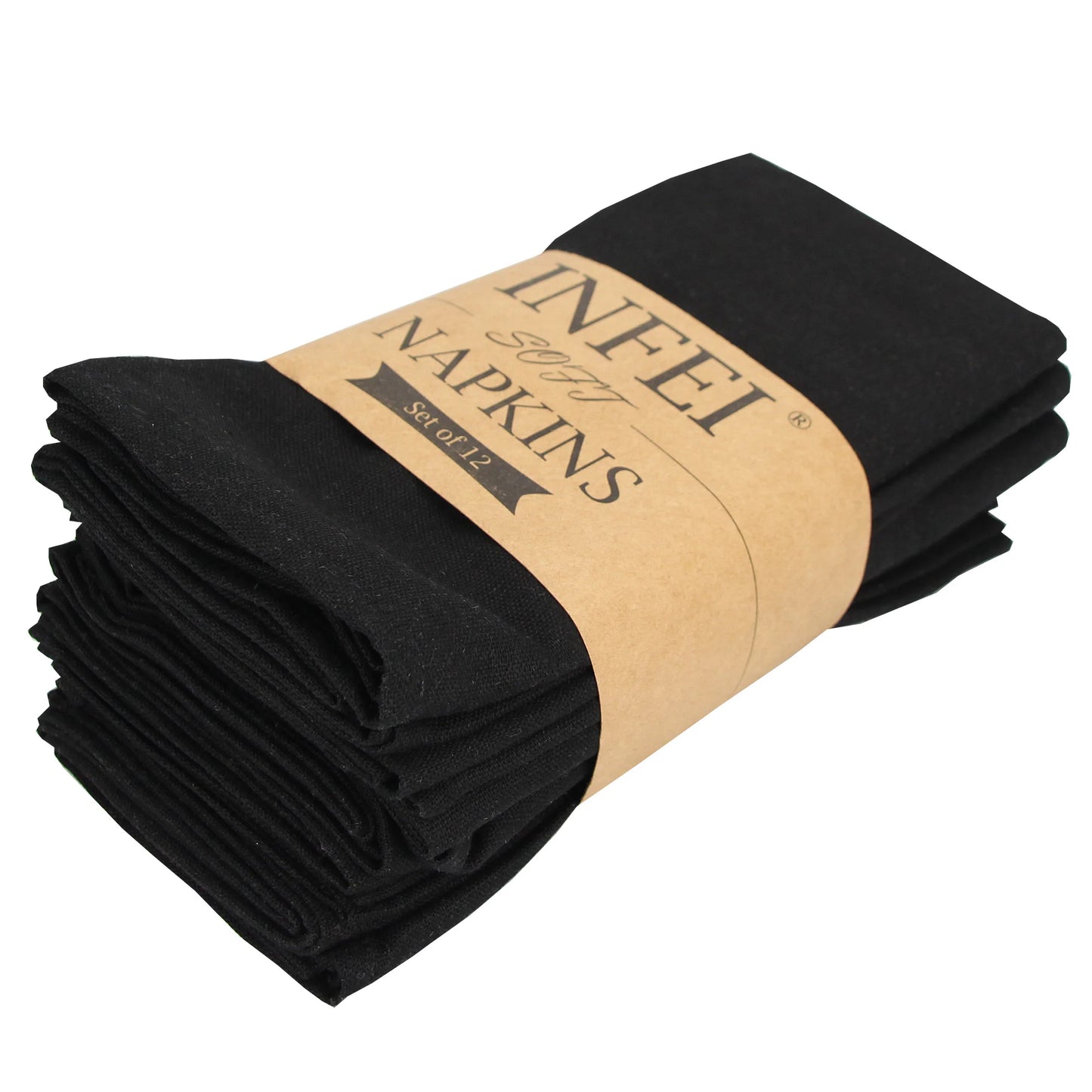 Cotton Linen Napkins Set of 12 - Soft 40x40cm Placemats for Dining Events