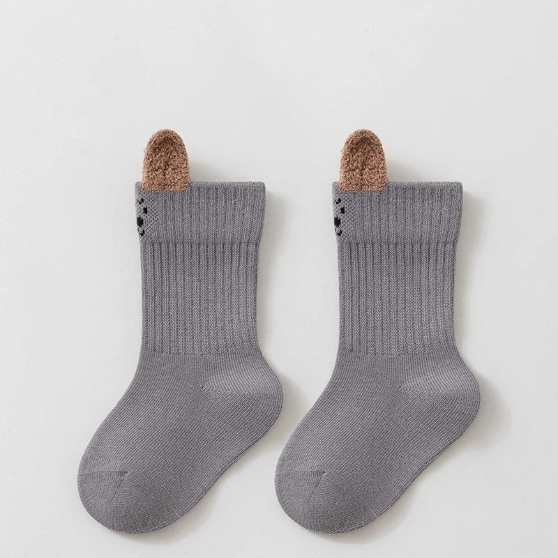 Cute Kids Socks For Girls Boys Soft Cotton Baby Toddler Boy Girl Sock Cartoon Children's Short Socks Autumn Winter 0-8Years New
