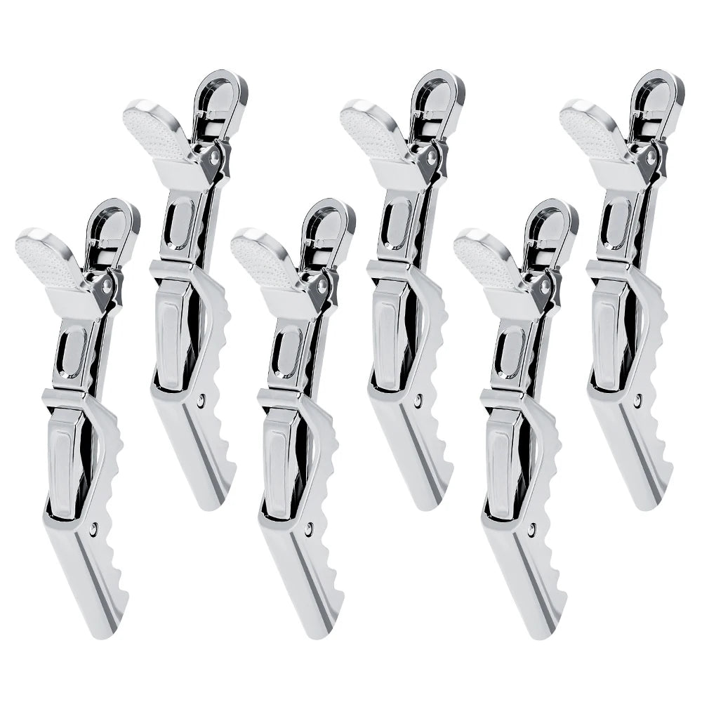 Golden Hair Clips - Plastic Alligator Hair Clamps for Styling & Sectioning Set