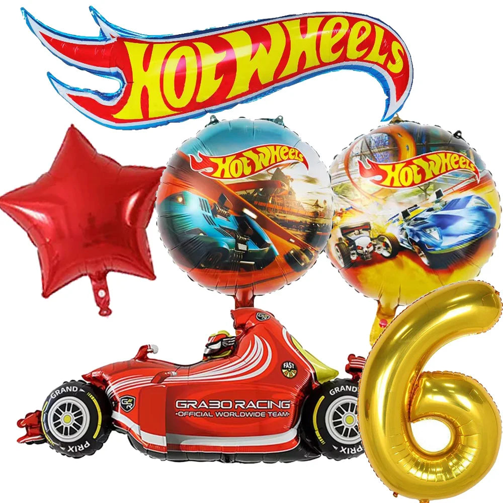 Hot Wheels Party Supplies | Racing Car Theme Disposable Tableware Set & Kids Party Plates