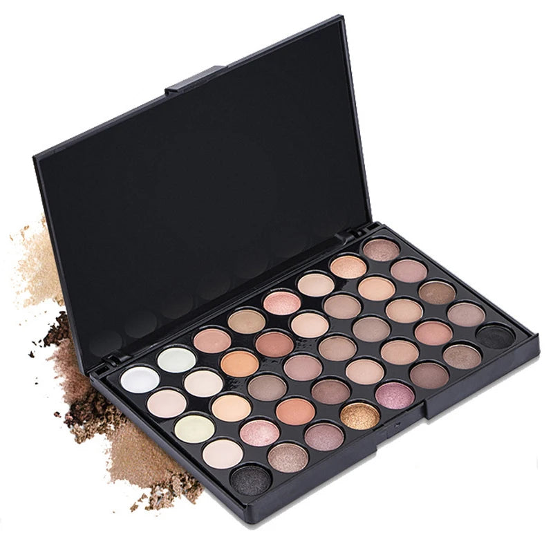 40 Colors Glitter Eyeshadow Palette Matte Waterproof Long Lasting Pressed Powder Earth Tone Women Eye Makeup Palette Cosmetics