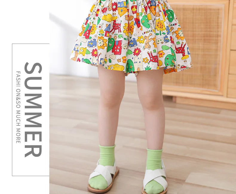 Kids Girls Skirt Shorts Summer Cotton Breathable Kids Skirt Pants Casual Baby Bloomers Children Short Pants Baby Stuff