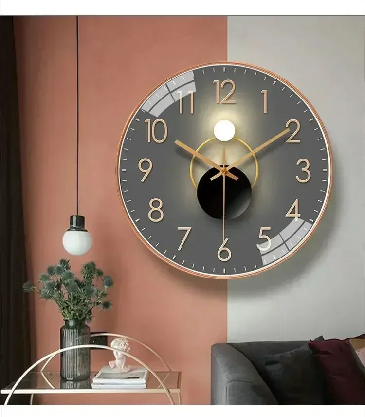 Silent Battery Operated Wall Clock - Non-Ticking Decor for Home Office