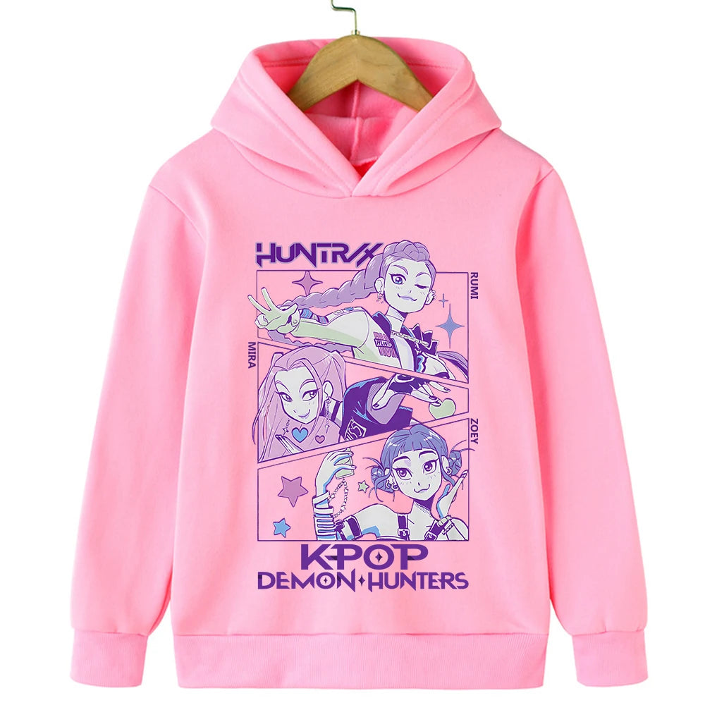 KPop Devil Hunter Hoodies - Trendy Warm Sweaters for Boys and Girls - ZOOMNSTORE