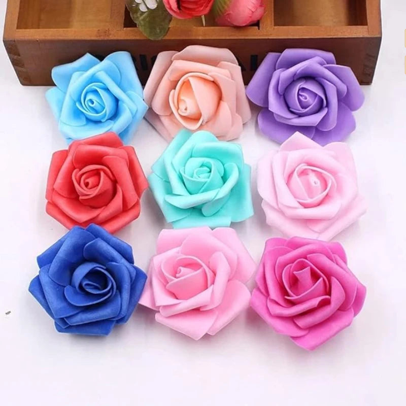 Artificial Foam Rose Flowers - PE Fake Floral Decor for Home Weddings Holidays