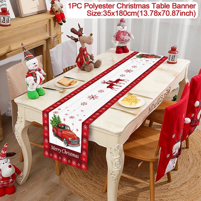 Christmas Table Runner - Holiday Decor for Home 2024 New Year Gift 2025