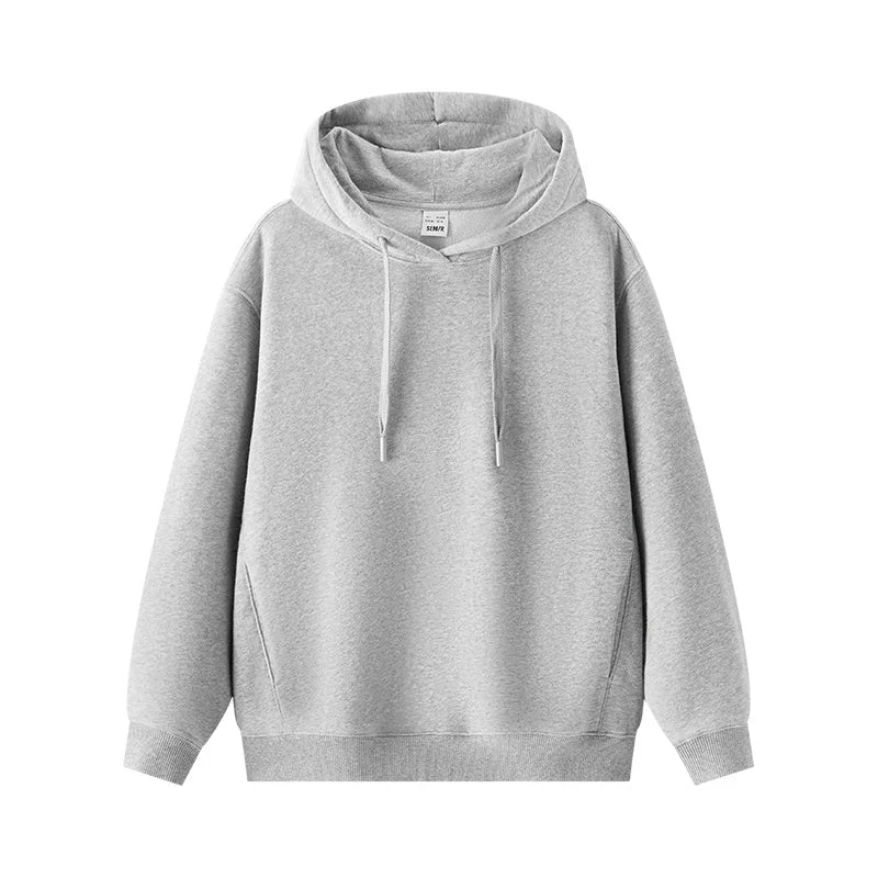 Semir Hoodie Women Fleece Lined Thermal Antibacterial Loose Fit Solid Color 2025 New Winter Casual Pullover
