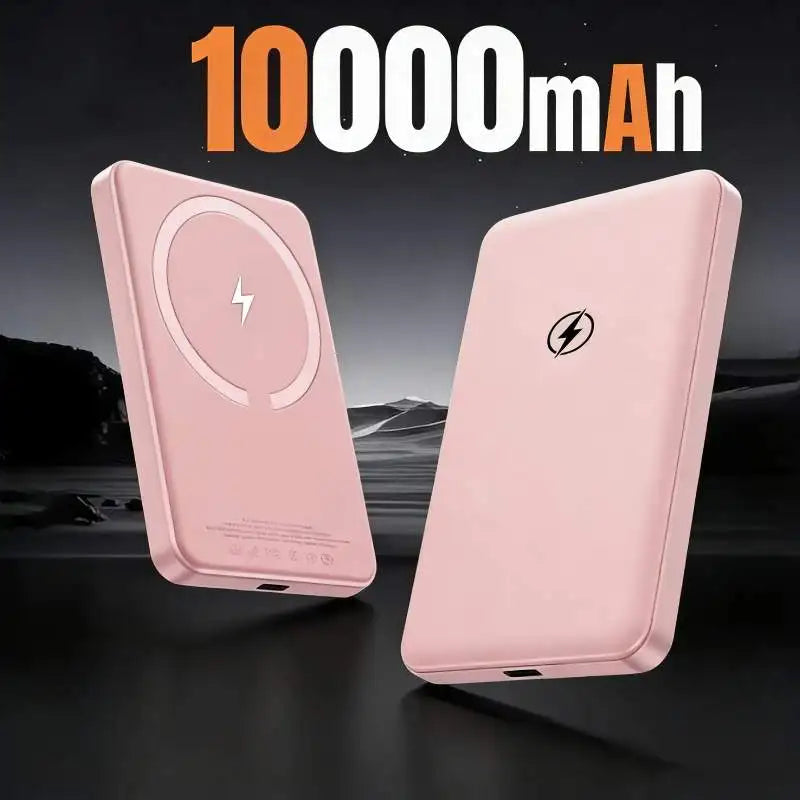 10000mAh Qi2 Magnetic Wireless Power Bank 15W Fast Charging Ultra Slim Portable Charger for iPhone 17/16/15/14/13/12 Series