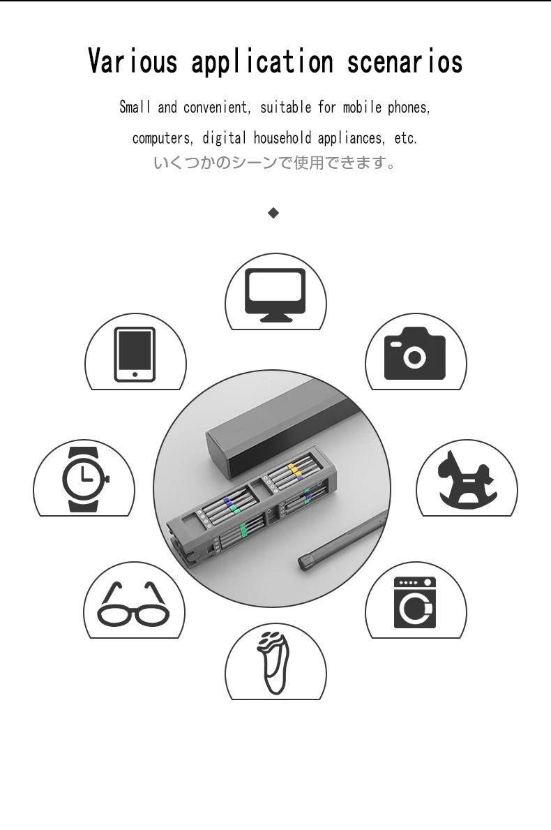 Precision Screwdriver Set - 324346 in 1 Multifunctional Tool with Magnetic Torx Phillips Bits for iPhone and Glass Repair